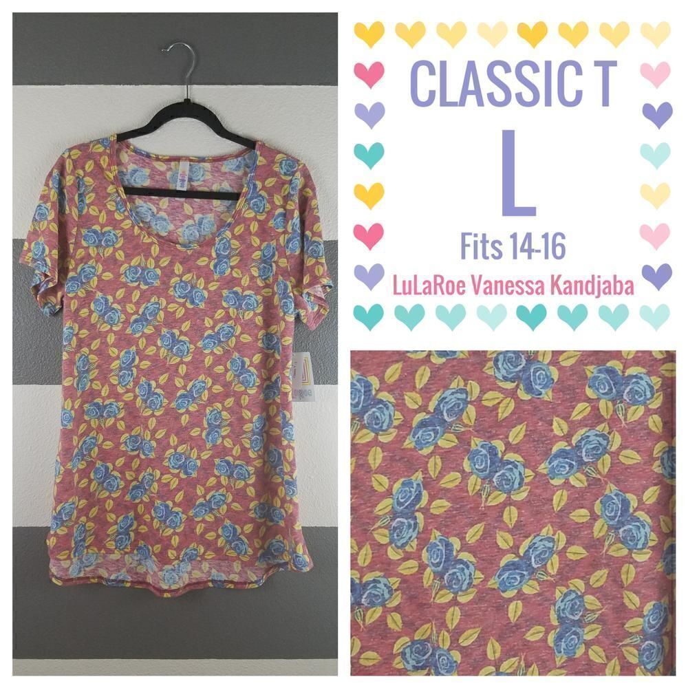 LuLaRoe Classic Tee Large Floral NEW